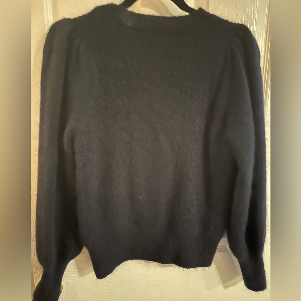 Sezane Black Sweater  Super Kid Mohair/Merino Wool blend XS - Amazingly Soft!